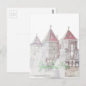 Architektur von Belarus Mir Postkarte (Vorne/Hinten)