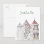 Architektur von Belarus Mir Postkarte (Vorne/Hinten)