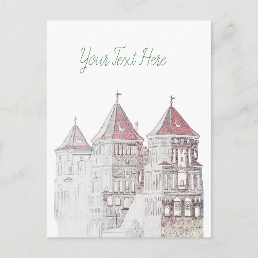 Architektur von Belarus Mir Postkarte (Vorderseite)