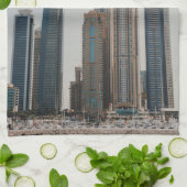 Architektur von Dubai Marina Geschirrtuch (Gefaltet)