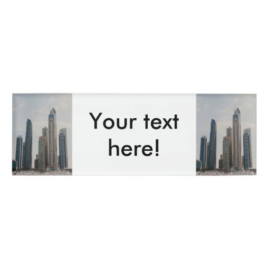 Architektur von Dubai Marina Namenschild (Vorderseite)