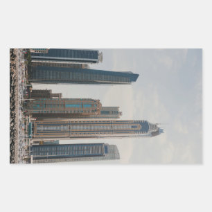 Architektur von Dubai Marina Rechteckiger Aufkleber