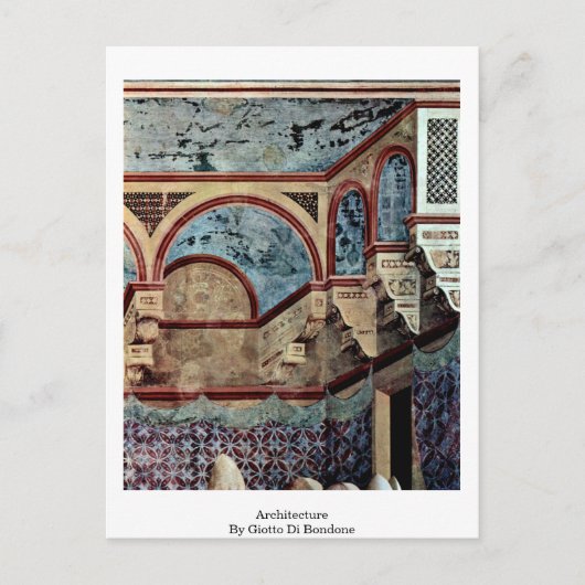 Architektur von Giotto Di Bondone Postkarte (Vorderseite)