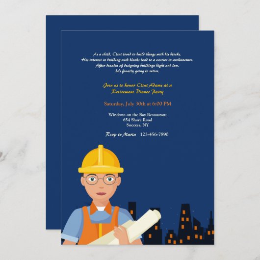 Architektur vor Ort Einladung (Vorne/Hinten)