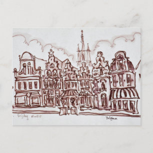 Architektur Vrijdagmarkt   Gent, Belgien Postkarte