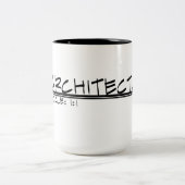 Architektur, welche die Titel-Tasse zeichnet Zweifarbige Tasse (Mittel)