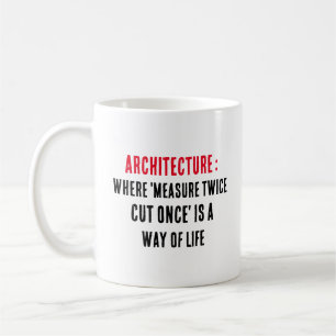 Architektur: Wo "zweimal messen, einmal schneiden" Kaffeetasse