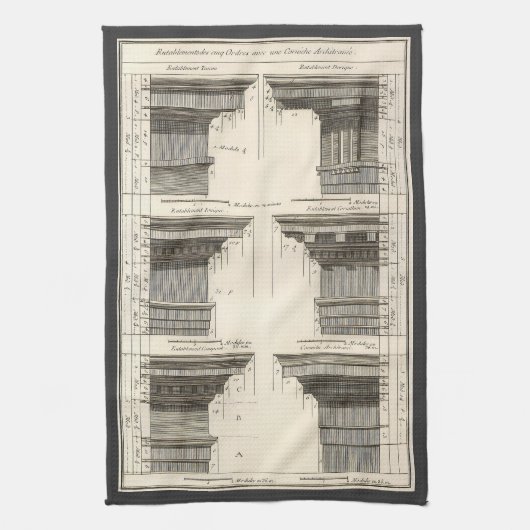 Architekturaufträge, Vintage Unternehmungen Geschirrtuch (Vertikal)