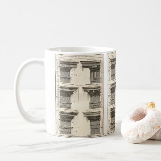 Architekturaufträge, Vintage Unternehmungen Kaffeetasse (Mit Donut)