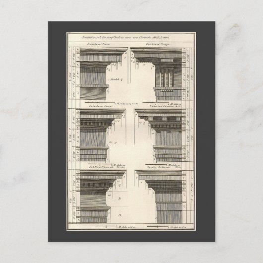 Architekturaufträge, Vintage Unternehmungen Postkarte (Vorderseite)