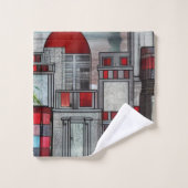 Architekturbeeindruckungen Badhandtuch Set (Waschlappen)