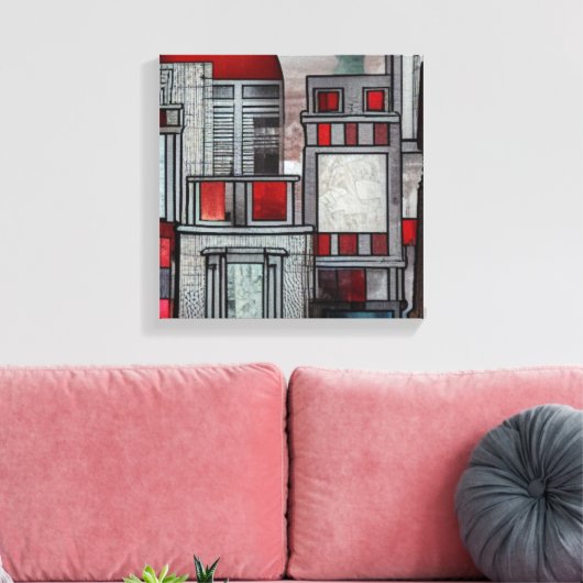 Architekturbeeindruckungen Leinwanddruck (Insitu (Wohnzimmer))