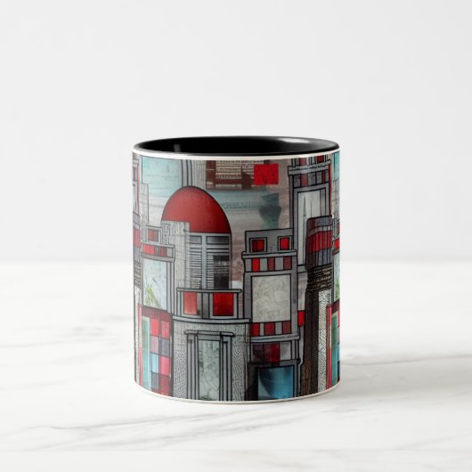 Architekturbeeindruckungen Zweifarbige Tasse (Mittel)