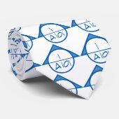 Architekturbezugssymbol-Krawatte (blau) Krawatte (Gerollt)