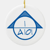 Architekturbezugssymbol-Verzierung (blau) Keramikornament (Hinten)