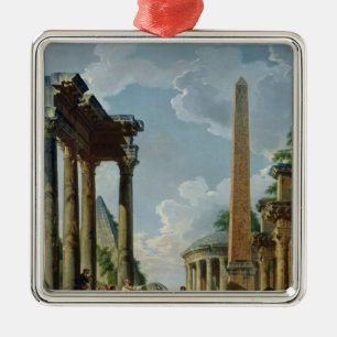 ArchitekturCapriccio mit einem Prediger Silbernes Ornament