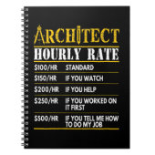 Architekturdesign der Funny Hourly Rate Architektu Notizblock (Vorderseite)