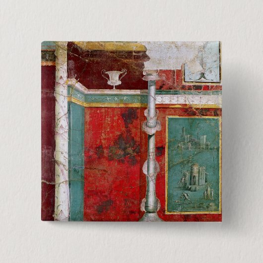 Architekturdetail mit einer Landschaft Button (Vorderseite)