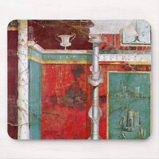 Architekturdetail mit einer Landschaft Mousepad (Vorne)