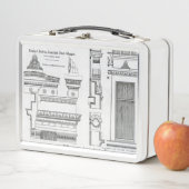 Architekturdetails der griechischen Kammern Metall Brotdose (Beispiel)