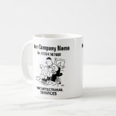 Architekturdienstleistungen Cartoon Tasse (Vorderseite Links)