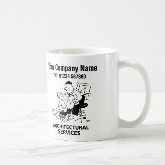 Architekturdienstleistungen Cartoon Tasse (Rechts)
