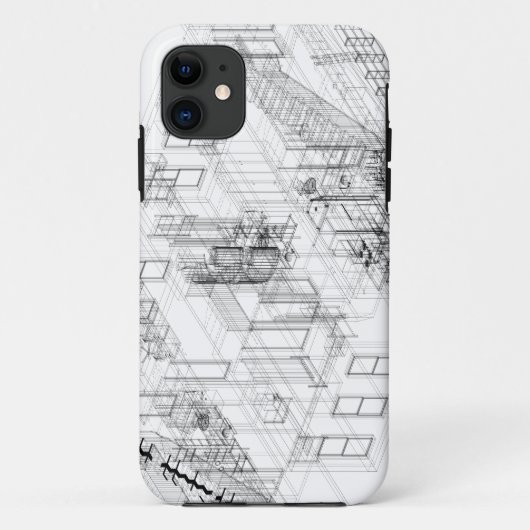 Architekturdrahtrahmen Iphone Fall Case-Mate iPhone Hülle (Rückseite)