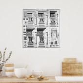 ARCHITEKTURELLE SPALTEN ARCH DETAILS 1728 POSTER (Küche)