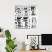 ARCHITEKTURELLE SPALTEN ARCH DETAILS 1728 POSTER (Heimbüro)