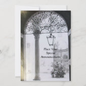 ARCHITEKTURELLES INNENHAUS Schwarz-weiß grau Einladung (Rückseite)