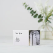 ARCHITEKTURELLES INNERE MIT TÜREN Weißer Pearl Visitenkarte (Stehend Vorderseite)