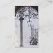 ARCHITEKTURELLES INNERE MIT TÜREN Weißer Pearl Visitenkarte (Rückseite)