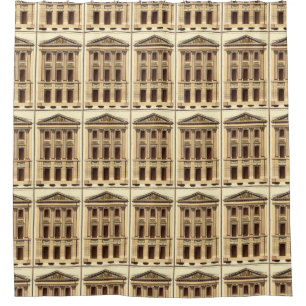 Architekturfassade durch Jean Deneufforge Duschvorhang