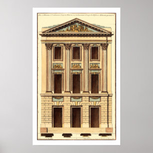 Architekturfassade durch Jean Deneufforge Poster