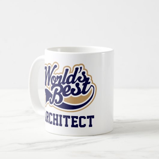 Architekturgeschenk Welten Beste Kaffeetasse (Vorderseite Links)