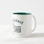 Architekturgeschenke - Personaldesign aufheben Zweifarbige Tasse (VorderseiteRechts)