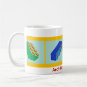 "Architekturgrundlagen" Gebäudespielzeug blockiert Kaffeetasse (Links)