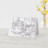 Architekturgrußkarten Karte (Gelbe Blume)