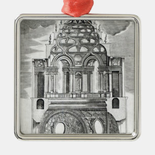 Architekturillustration Silbernes Ornament