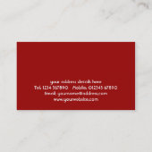 Architekturkarte Visitenkarte (Rückseite)