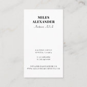 Architekturkarte Visitenkarte (Rückseite)