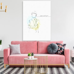 Architekturkunst aus einer Hand Leinwanddruck