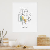 Architekturkunst aus einer Hand Poster (Küche)