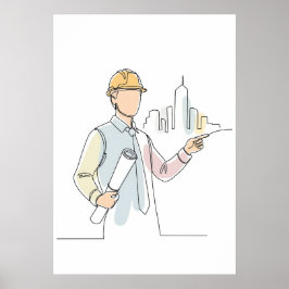 Architekturkunst aus einer Hand Poster