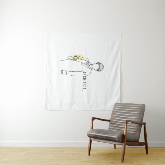 Architekturkunst aus einer Hand Wandteppich (Beispiel (Horizontal))