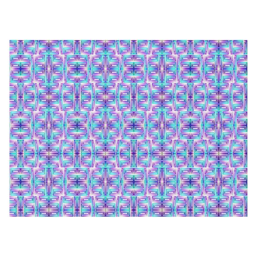 Architekturlabyrinth mit Aqua Green und Lila Tischdecke (Vorderseite (Horizontal))