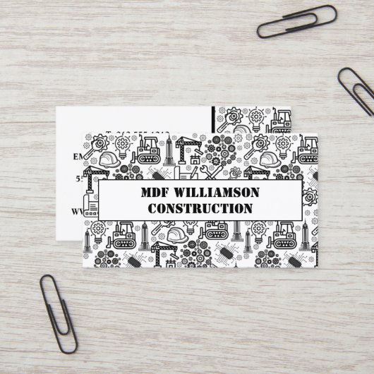 Architekturmodell Visitenkarte (Vorderseite/Rückseite Beispiel)