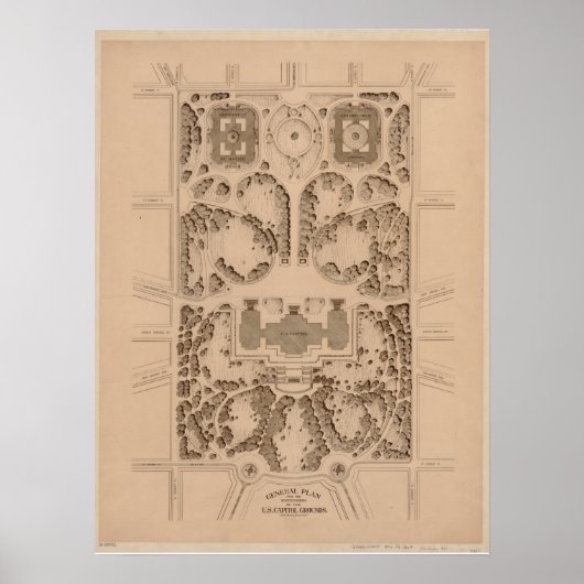 Architekturpläne der Hauptstadt (1874) Poster (Vorne)