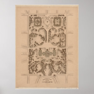 Architekturpläne des US-Kapitolsgeländes (1874) Poster