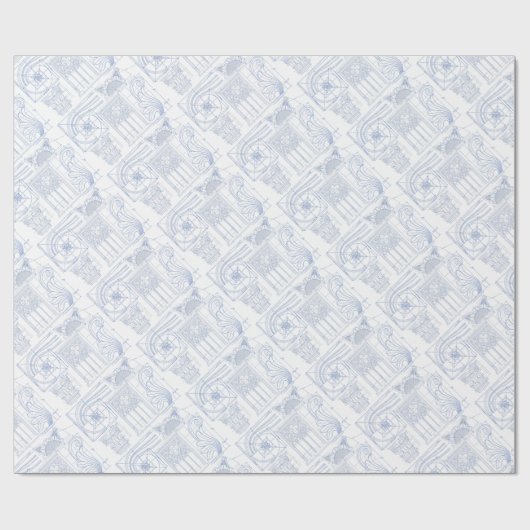Architekturpläne Geschenkpapier (Flach)